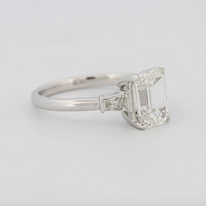2 CT Emerald Cut Trilogy Solitaire (LG) - ZIZOV DIAMONDS
