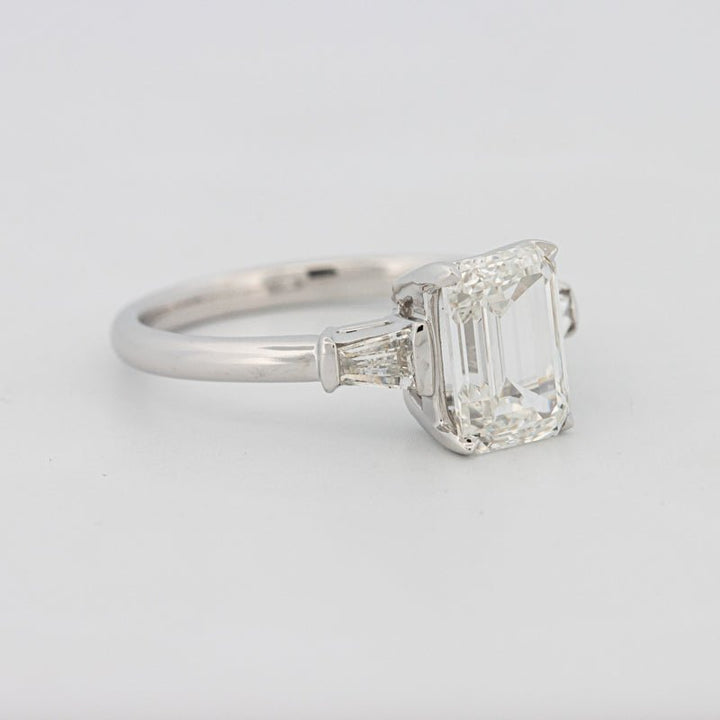 2 CT Emerald Cut Trilogy Solitaire (LG) - ZIZOV DIAMONDS