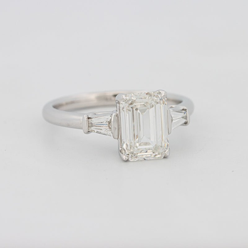 2 CT Emerald Cut Trilogy Solitaire (LG) - ZIZOV DIAMONDS