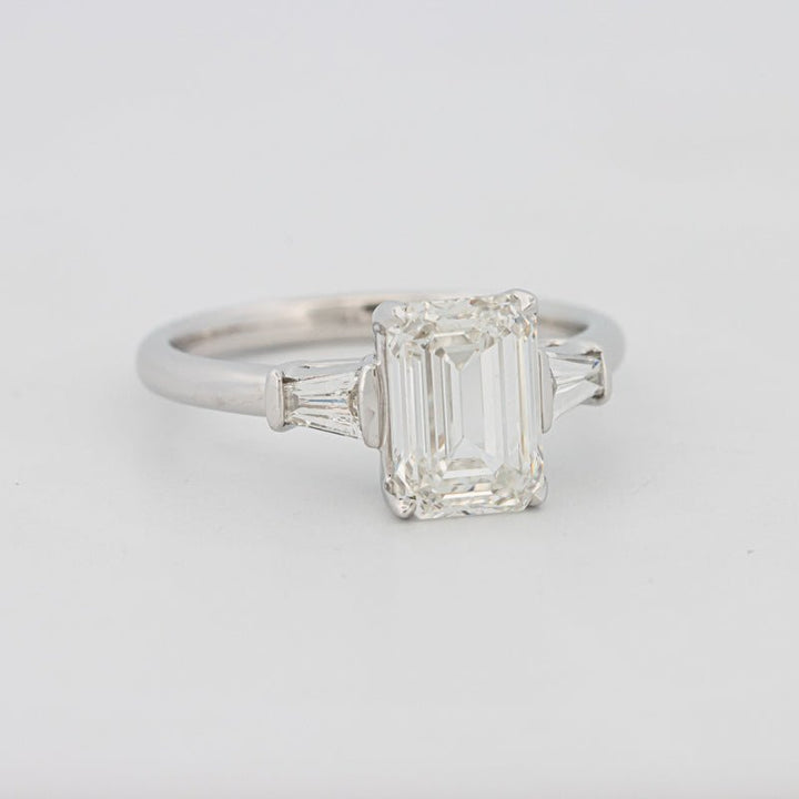 2 CT Emerald Cut Trilogy Solitaire (LG) - ZIZOV DIAMONDS