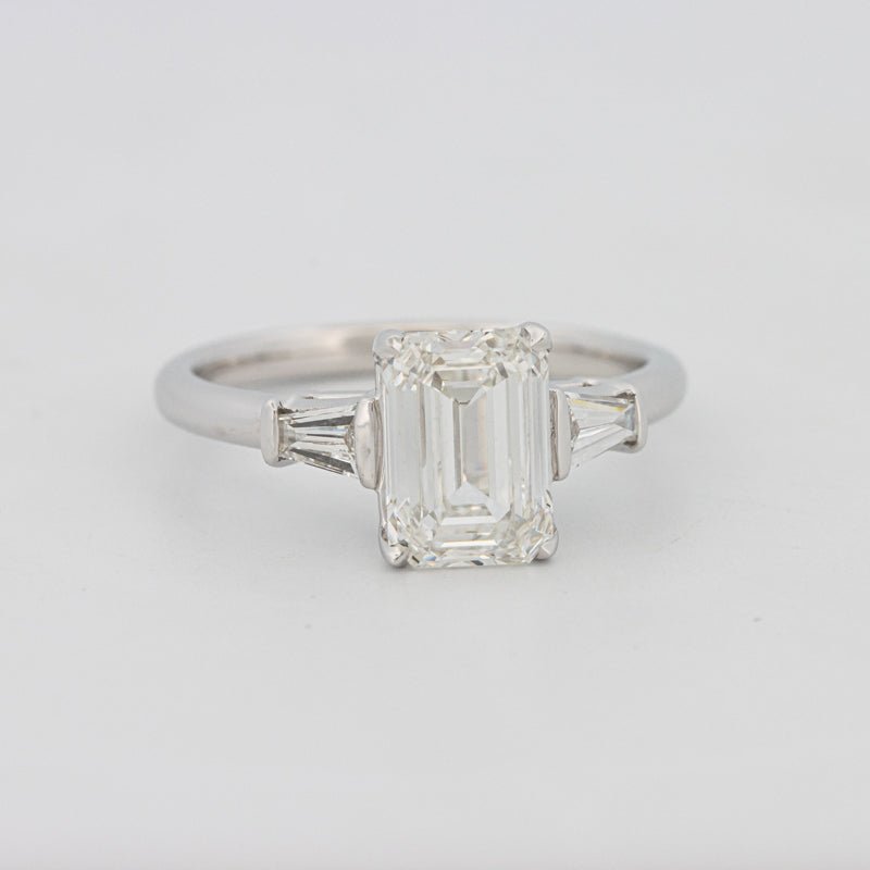 2 CT Emerald Cut Trilogy Solitaire (LG) - ZIZOV DIAMONDS