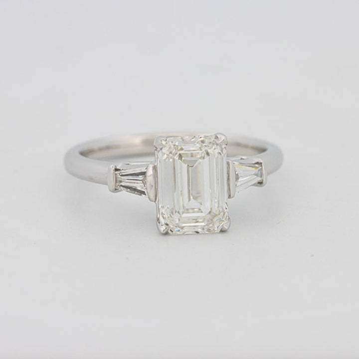 2 CT Emerald Cut Trilogy Solitaire (LG) - ZIZOV DIAMONDS
