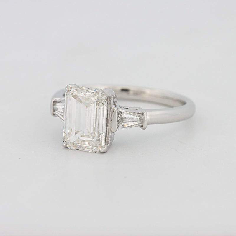2 CT Emerald Cut Trilogy Solitaire (LG) - ZIZOV DIAMONDS
