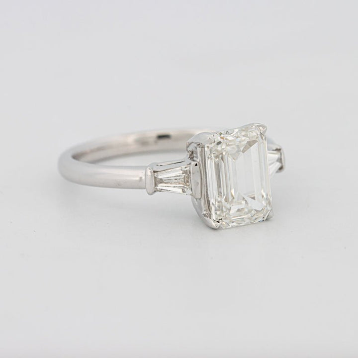 2 CT Emerald Cut Trilogy Solitaire (LG) - ZIZOV DIAMONDS