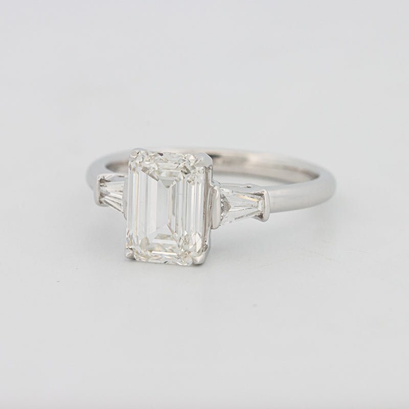 2 CT Emerald Cut Trilogy Solitaire (LG) - ZIZOV DIAMONDS