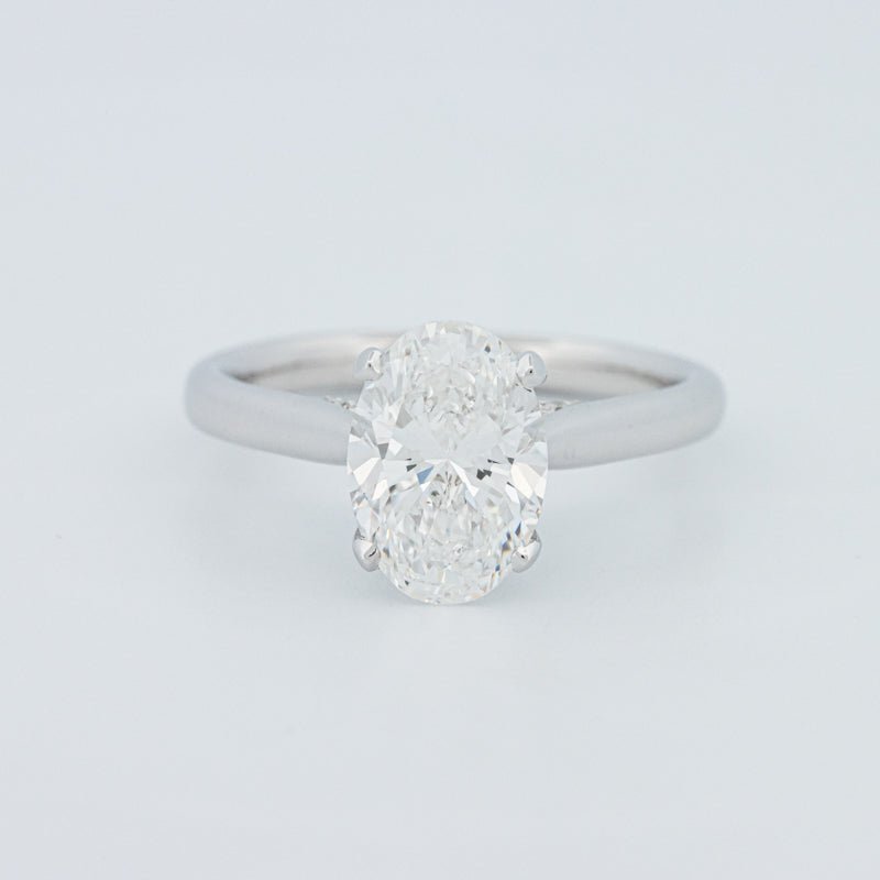 2 CT "Finesse" Oval Cut Under - halo Solitaire (LG) - ZIZOV DIAMONDS