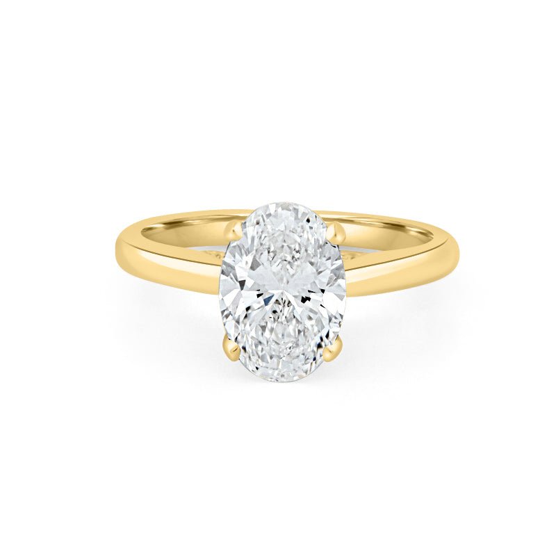 2 CT "Finesse" Oval Cut Under - halo Solitaire (LG) - ZIZOV DIAMONDS