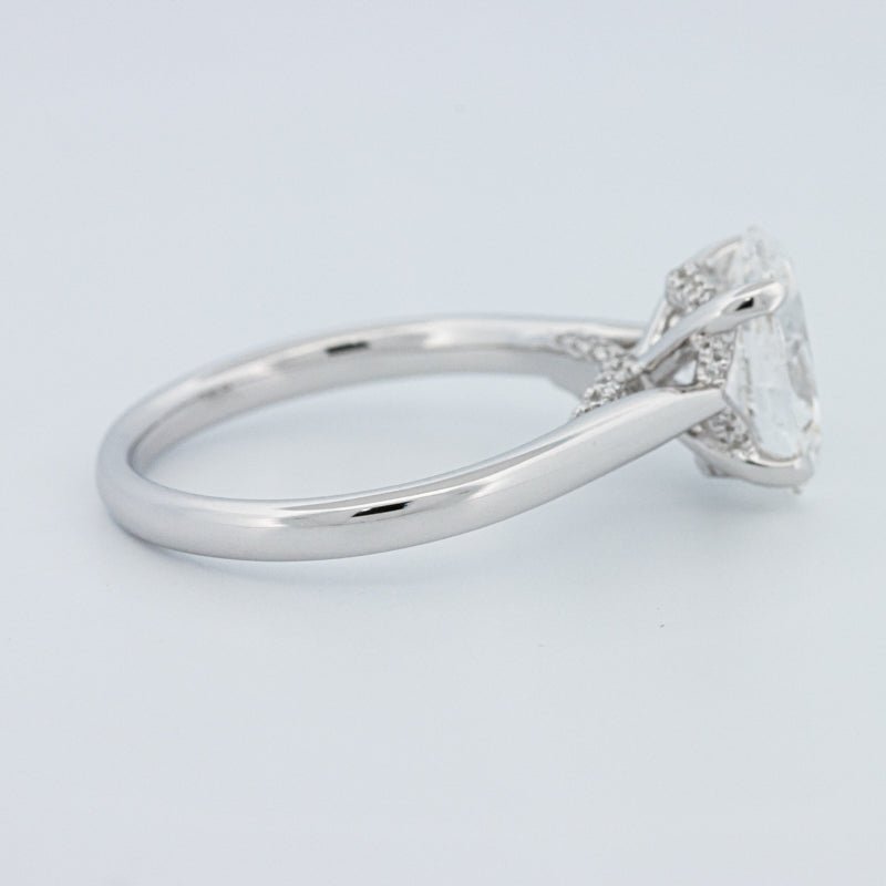 2 CT "Finesse" Oval Cut Under - halo Solitaire (LG) - ZIZOV DIAMONDS