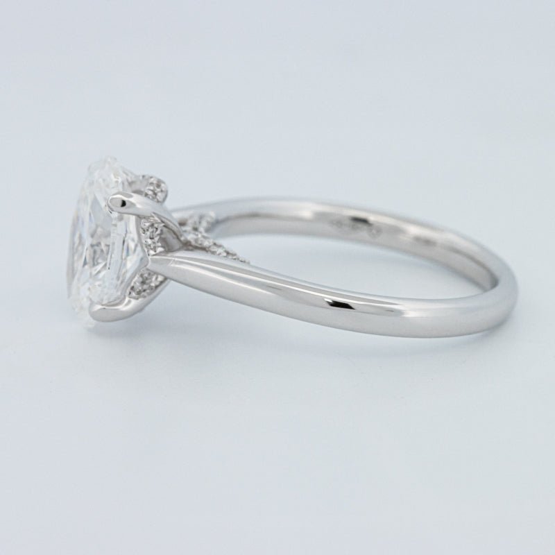 2 CT "Finesse" Oval Cut Under - halo Solitaire (LG) - ZIZOV DIAMONDS