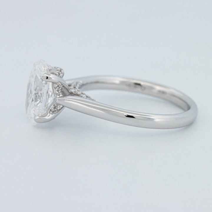 2 CT "Finesse" Oval Cut Under - halo Solitaire (LG) - ZIZOV DIAMONDS