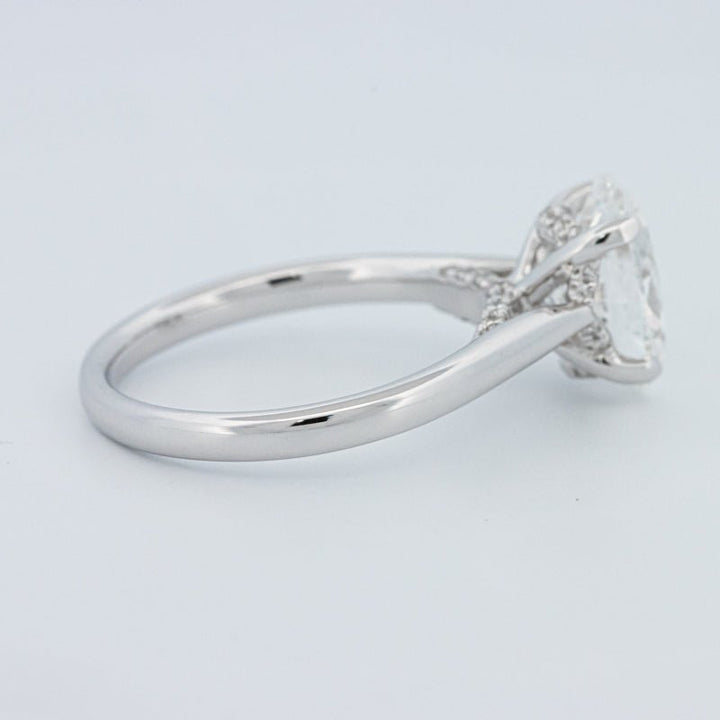 2 CT "Finesse" Oval Cut Under - halo Solitaire (LG) - ZIZOV DIAMONDS