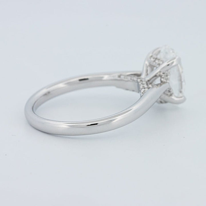 2 CT "Finesse" Oval Cut Under - halo Solitaire (LG) - ZIZOV DIAMONDS