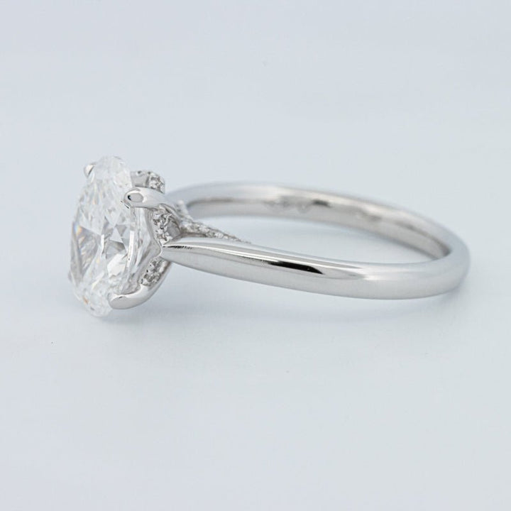 2 CT "Finesse" Oval Cut Under - halo Solitaire (LG) - ZIZOV DIAMONDS