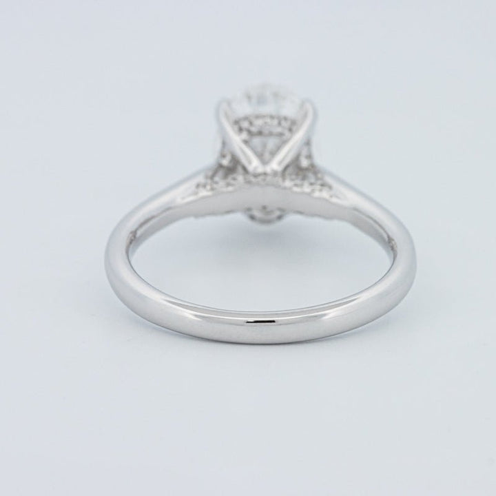 2 CT "Finesse" Oval Cut Under - halo Solitaire (LG) - ZIZOV DIAMONDS
