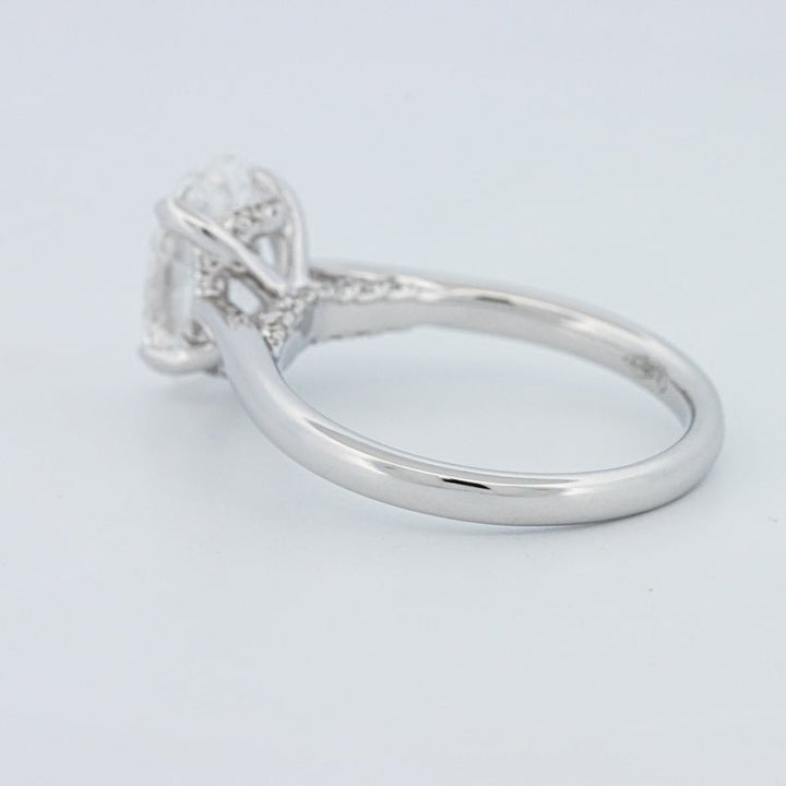 2 CT "Finesse" Oval Cut Under - halo Solitaire (LG) - ZIZOV DIAMONDS