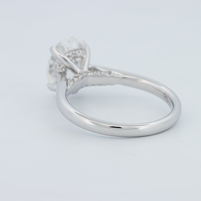 2 CT "Finesse" Oval Cut Under - halo Solitaire (LG) - ZIZOV DIAMONDS