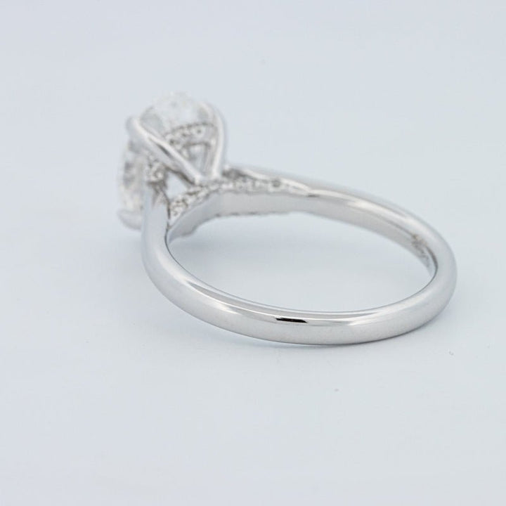 2 CT "Finesse" Oval Cut Under - halo Solitaire (LG) - ZIZOV DIAMONDS
