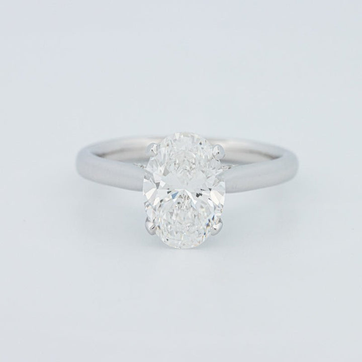 2 CT "Finesse" Oval Cut Under - halo Solitaire (LG) - ZIZOV DIAMONDS