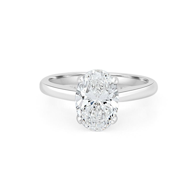 2 CT "Finesse" Oval Cut Under - halo Solitaire (LG) - ZIZOV DIAMONDS