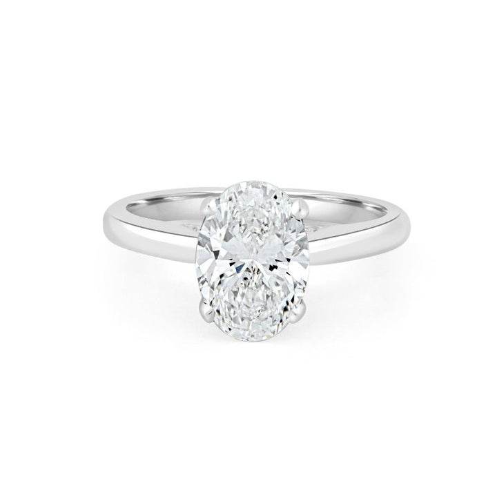 2 CT "Finesse" Oval Cut Under - halo Solitaire (LG) - ZIZOV DIAMONDS