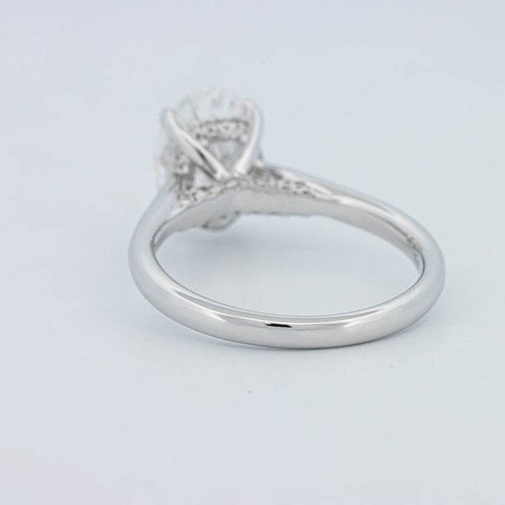 2 CT "Finesse" Oval Cut Under - halo Solitaire (LG) - ZIZOV DIAMONDS