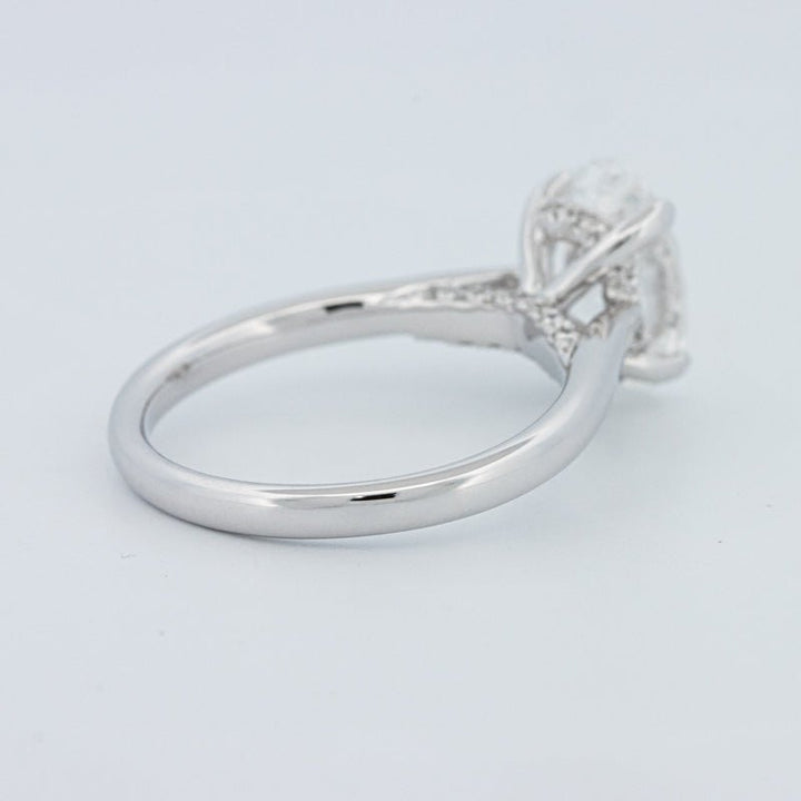 2 CT "Finesse" Oval Cut Under - halo Solitaire (LG) - ZIZOV DIAMONDS