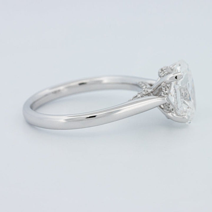 2 CT "Finesse" Oval Cut Under - halo Solitaire (LG) - ZIZOV DIAMONDS