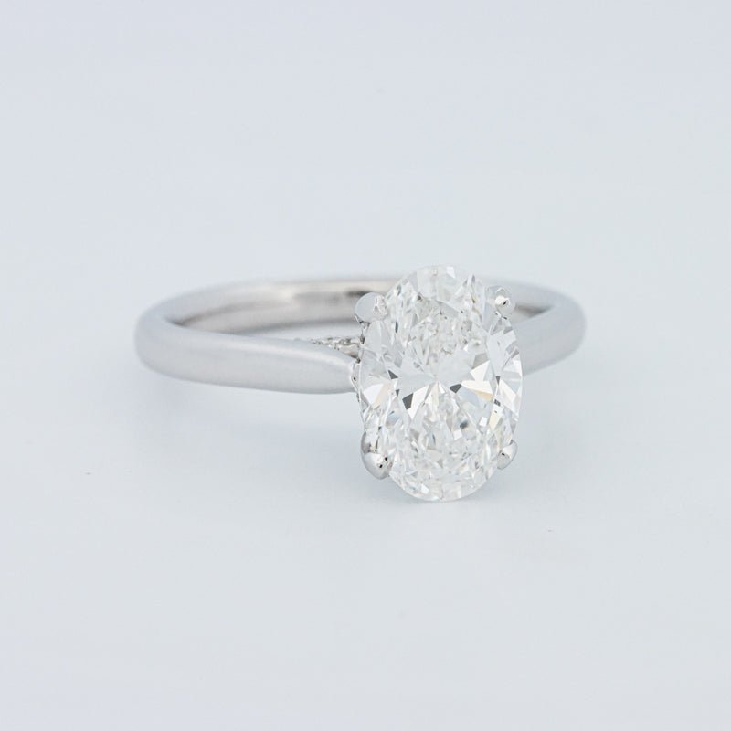 2 CT "Finesse" Oval Cut Under - halo Solitaire (LG) - ZIZOV DIAMONDS
