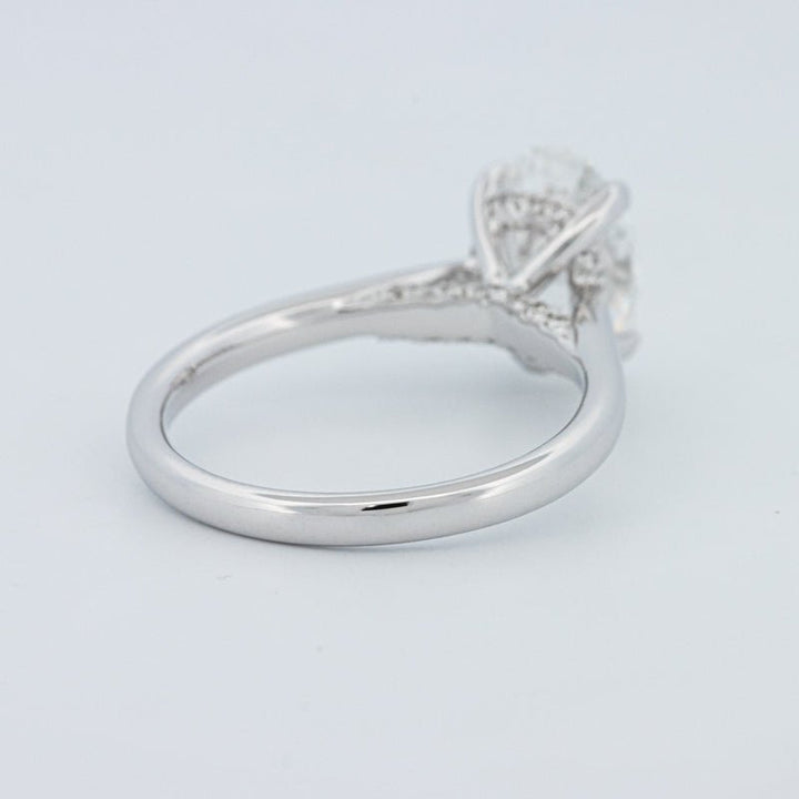 2 CT "Finesse" Oval Cut Under - halo Solitaire (LG) - ZIZOV DIAMONDS