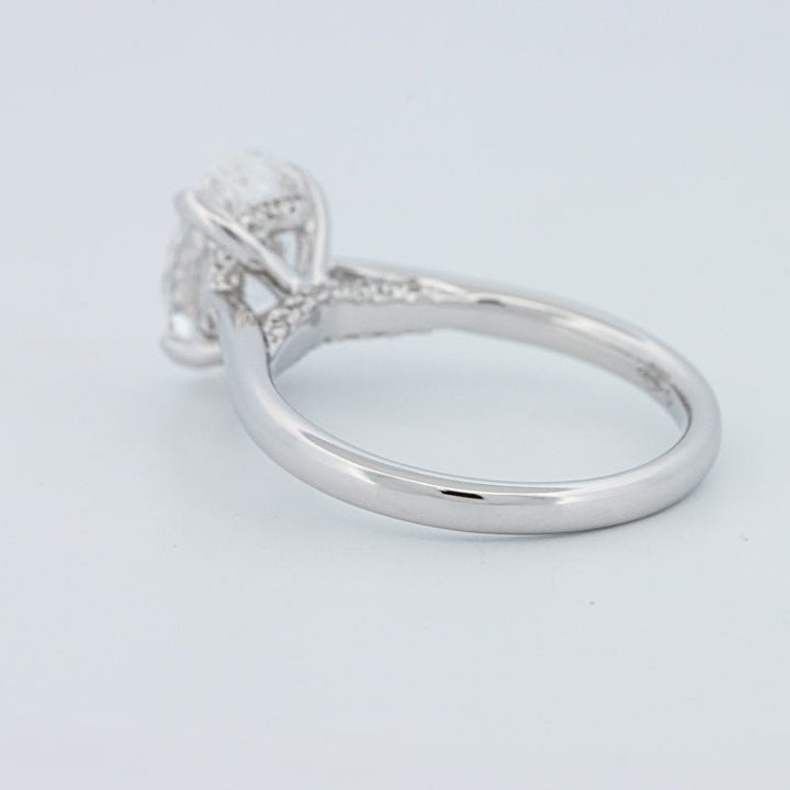 2 CT "Finesse" Oval Cut Under - halo Solitaire (LG) - ZIZOV DIAMONDS