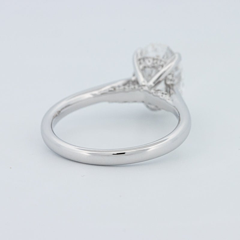 2 CT "Finesse" Oval Cut Under - halo Solitaire (LG) - ZIZOV DIAMONDS