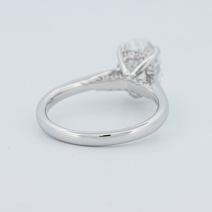2 CT "Finesse" Oval Cut Under - halo Solitaire (LG) - ZIZOV DIAMONDS