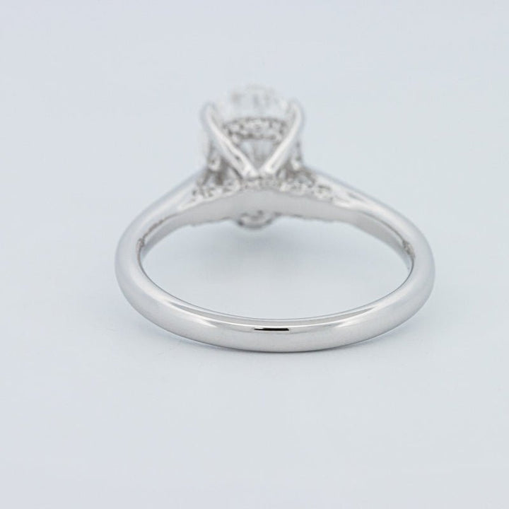 2 CT "Finesse" Oval Cut Under - halo Solitaire (LG) - ZIZOV DIAMONDS