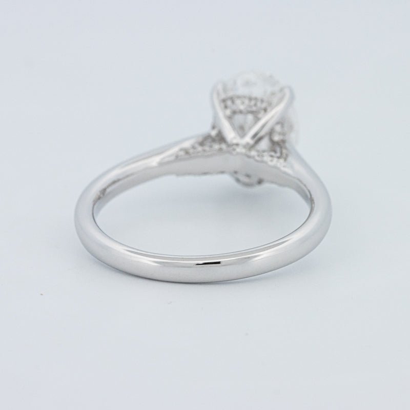 2 CT "Finesse" Oval Cut Under - halo Solitaire (LG) - ZIZOV DIAMONDS