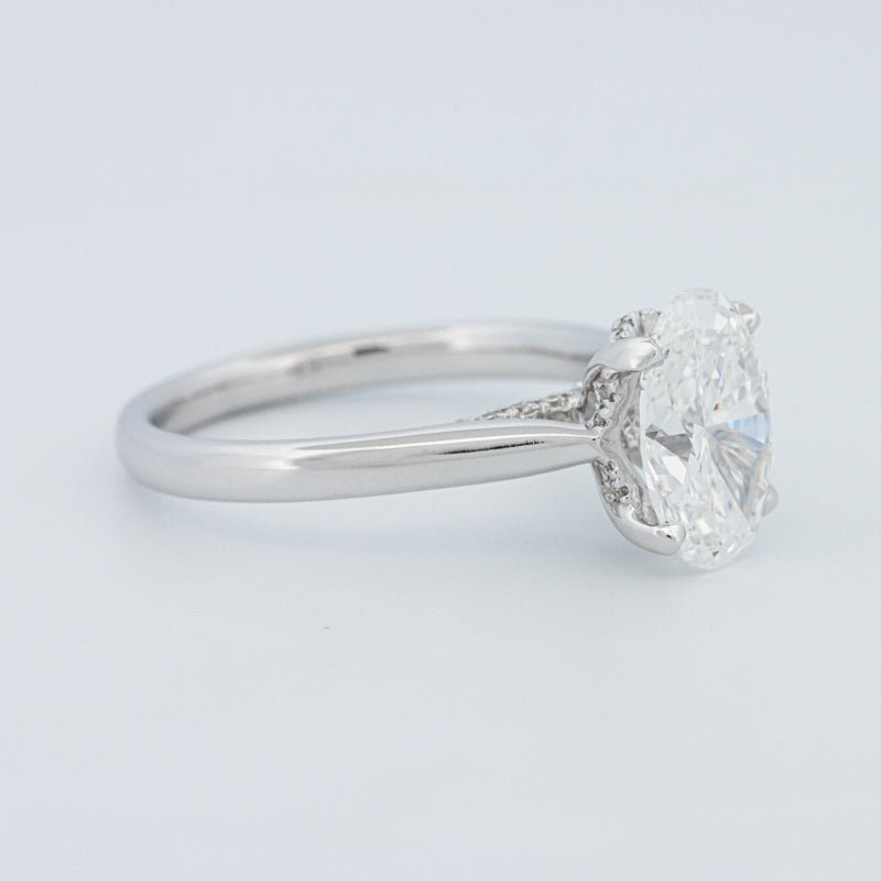 2 CT "Finesse" Oval Cut Under - halo Solitaire (LG) - ZIZOV DIAMONDS