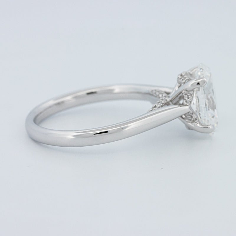 2 CT "Finesse" Oval Cut Under - halo Solitaire (LG) - ZIZOV DIAMONDS