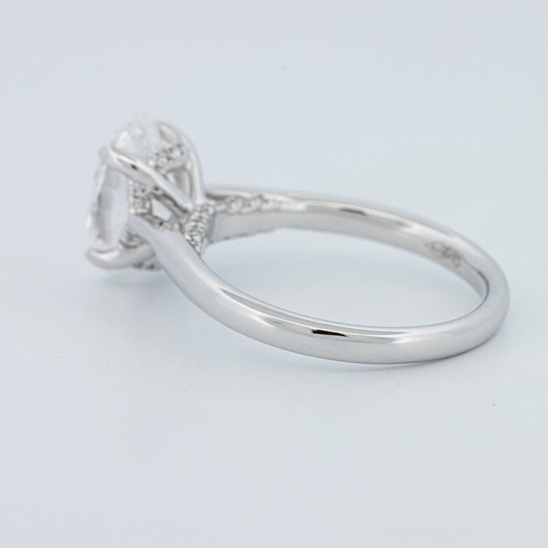 2 CT "Finesse" Oval Cut Under - halo Solitaire (LG) - ZIZOV DIAMONDS