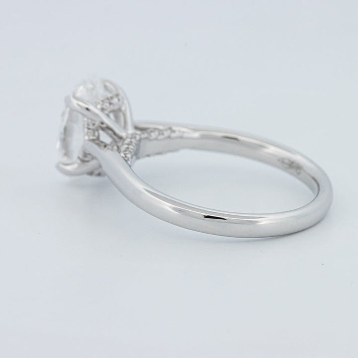 2 CT "Finesse" Oval Cut Under - halo Solitaire (LG) - ZIZOV DIAMONDS