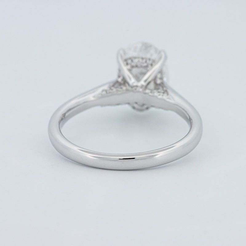 2 CT "Finesse" Oval Cut Under - halo Solitaire (LG) - ZIZOV DIAMONDS