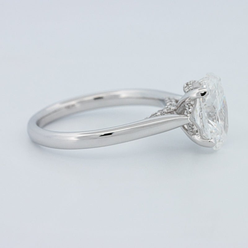 2 CT "Finesse" Oval Cut Under - halo Solitaire (LG) - ZIZOV DIAMONDS