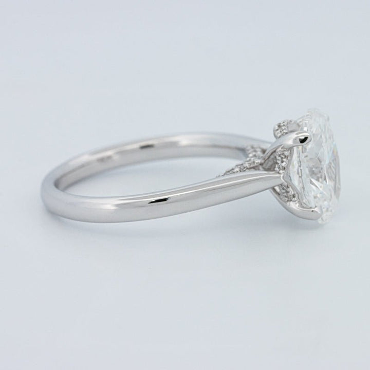 2 CT "Finesse" Oval Cut Under - halo Solitaire (LG) - ZIZOV DIAMONDS