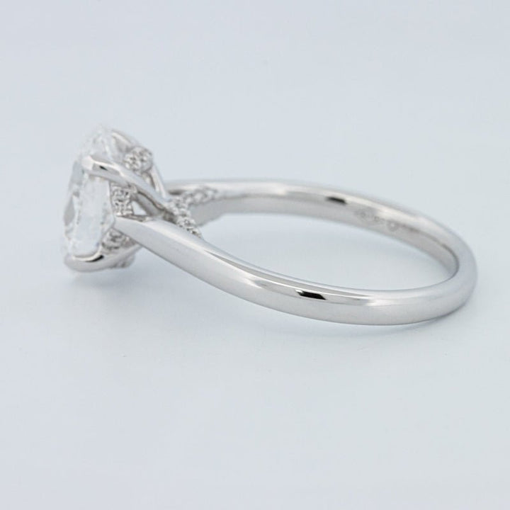 2 CT "Finesse" Oval Cut Under - halo Solitaire (LG) - ZIZOV DIAMONDS
