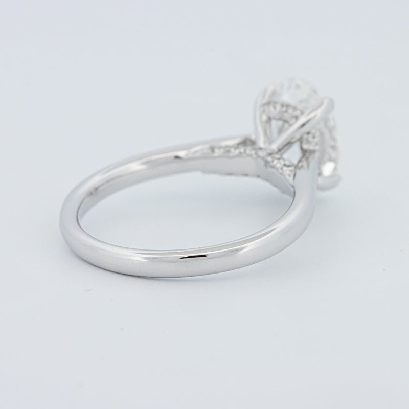 2 CT "Finesse" Oval Cut Under - halo Solitaire (LG) - ZIZOV DIAMONDS