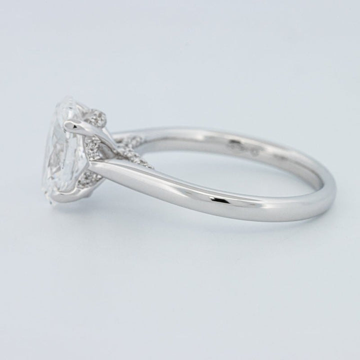 2 CT "Finesse" Oval Cut Under - halo Solitaire (LG) - ZIZOV DIAMONDS