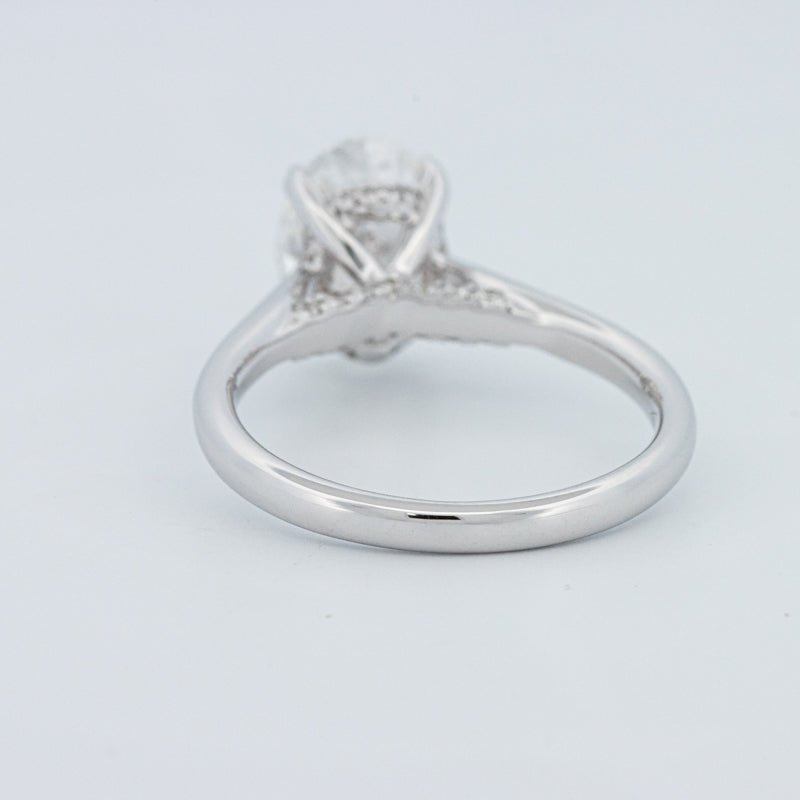 2 CT "Finesse" Oval Cut Under - halo Solitaire (LG) - ZIZOV DIAMONDS