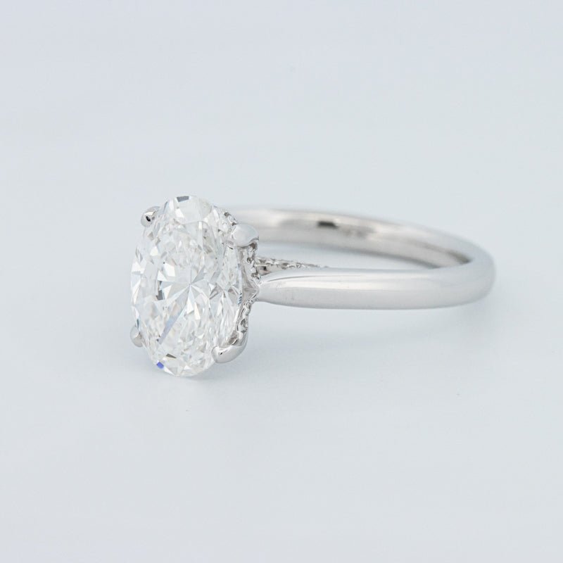 2 CT "Finesse" Oval Cut Under - halo Solitaire (LG) - ZIZOV DIAMONDS