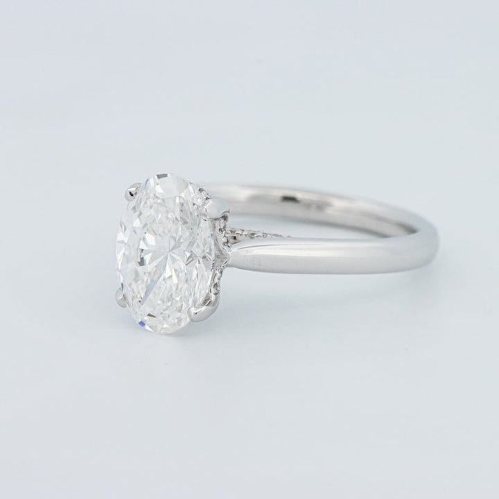2 CT "Finesse" Oval Cut Under - halo Solitaire (LG) - ZIZOV DIAMONDS