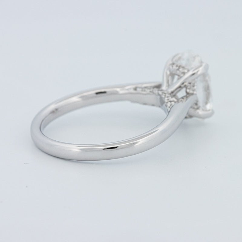 2 CT "Finesse" Oval Cut Under - halo Solitaire (LG) - ZIZOV DIAMONDS