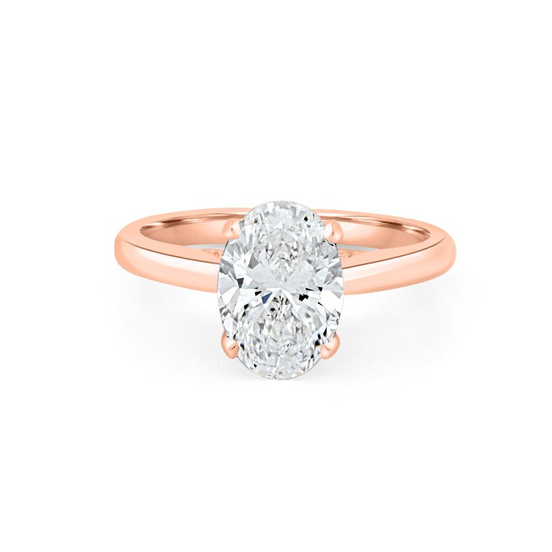 2 CT "Finesse" Oval Cut Under - halo Solitaire (LG) - ZIZOV DIAMONDS