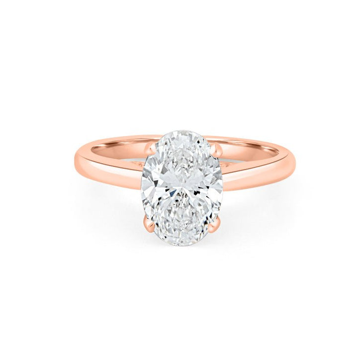 2 CT "Finesse" Oval Cut Under - halo Solitaire (LG) - ZIZOV DIAMONDS